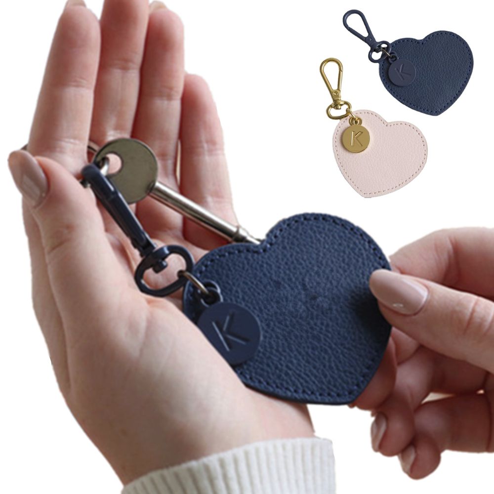 Heart Shape Leather Key Ring Key Chain 2