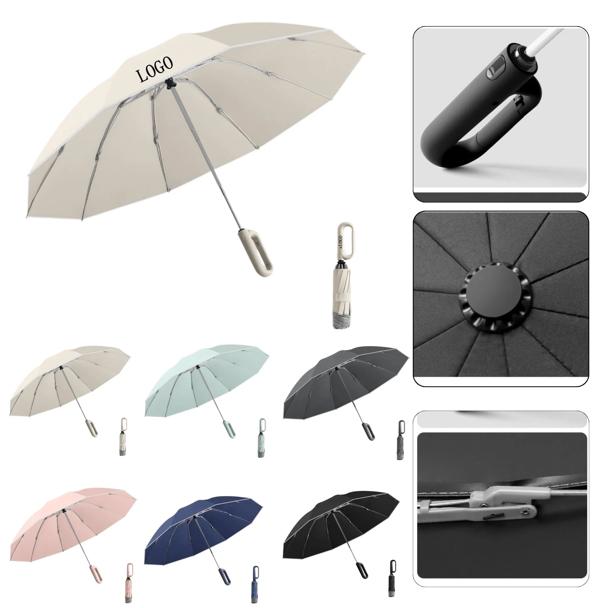 23'' Auto Open Windproof Travel Umbrella 2