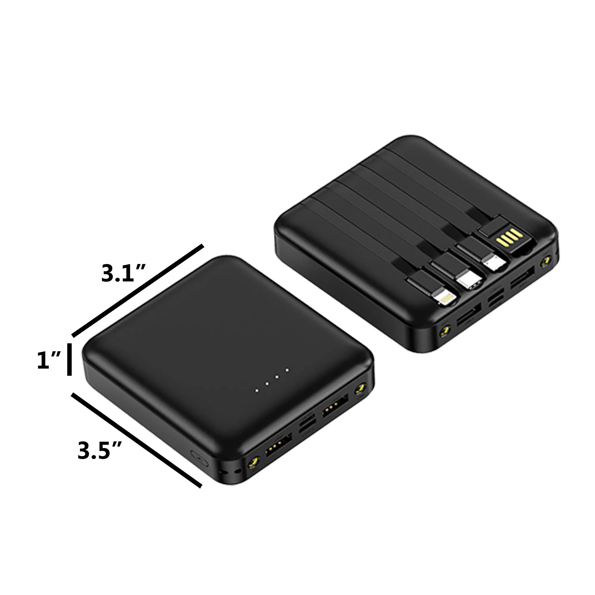 Power Bank with Built-In Cables 3