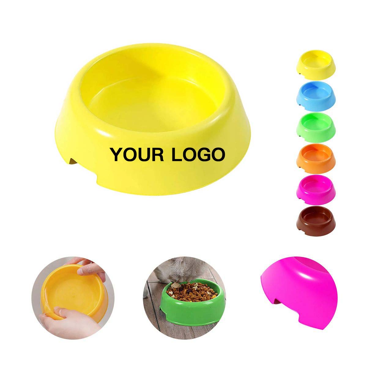 Colorful Plastic Pet Bowl with Easy Lift Handle 3