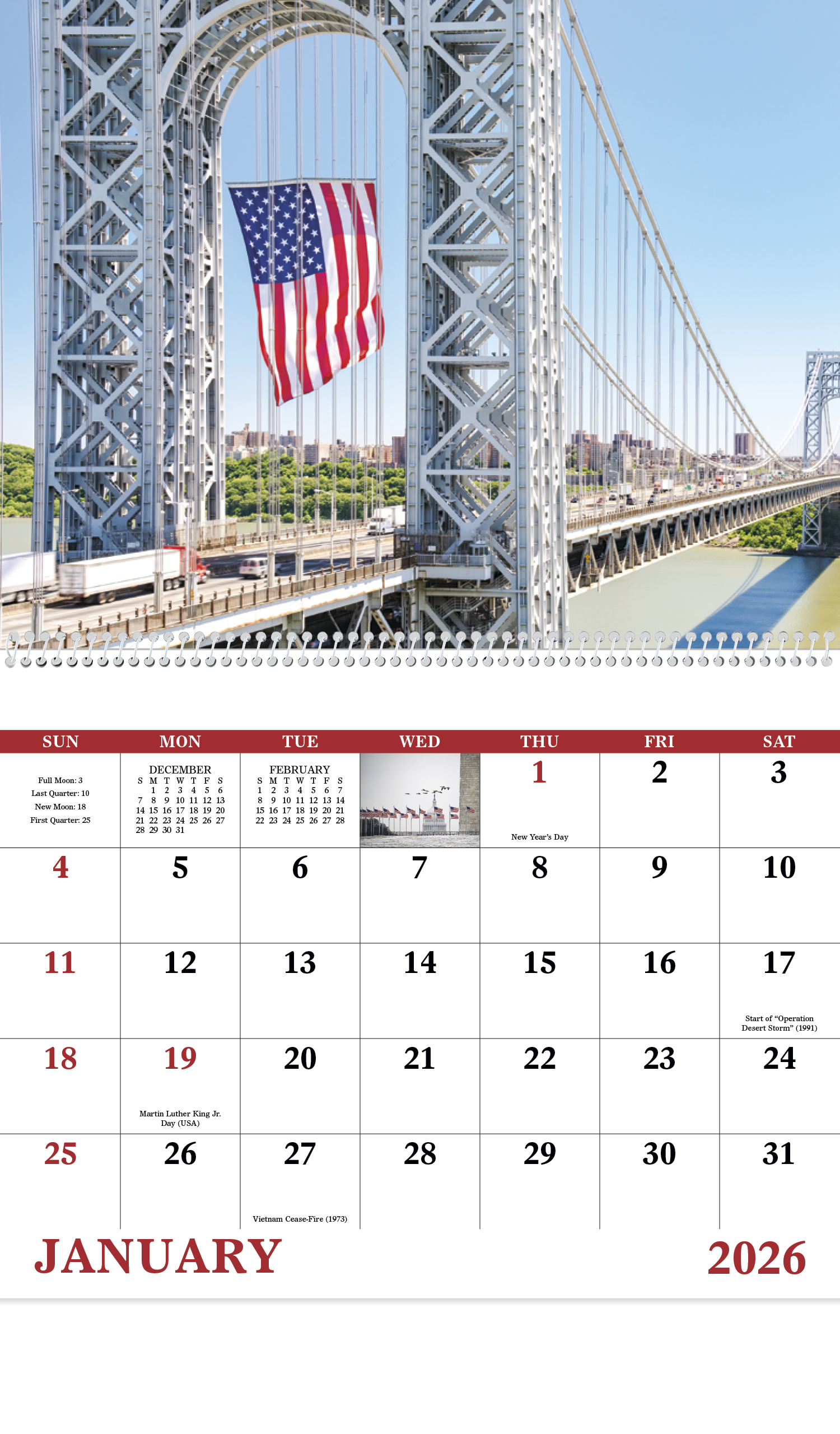 Good Value™ Celebrate America - Spiral Calendar 44