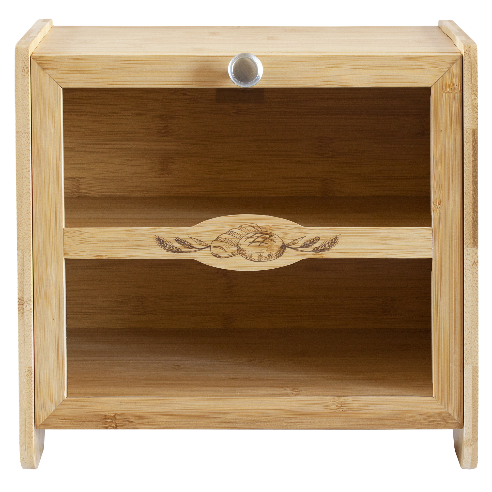 Farmhouse Double-Layer Bamboo Bread Box 2