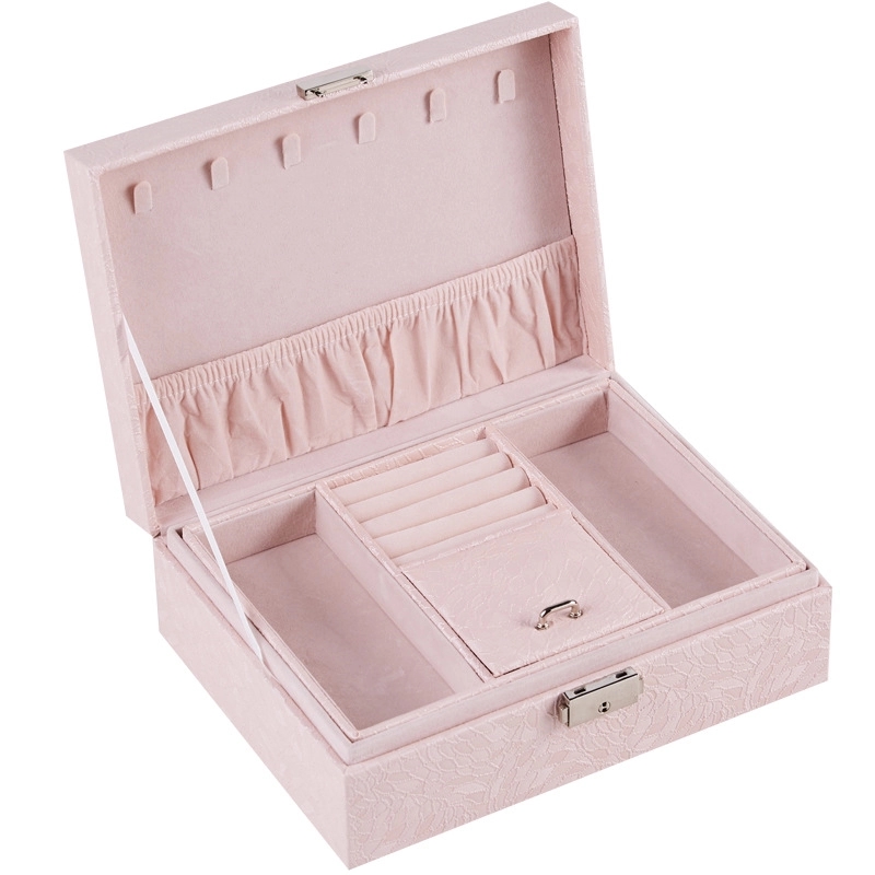 Custom Multi-Layer Jewelry Storage Organizer Box with Lock 15