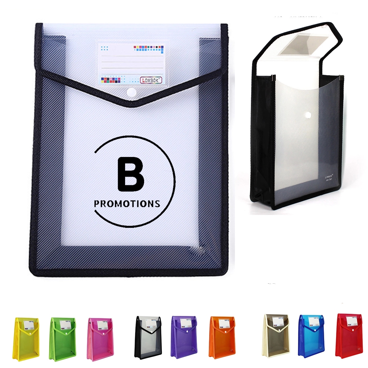 Expandable Envelopes Plastic Document Folder With Button 1