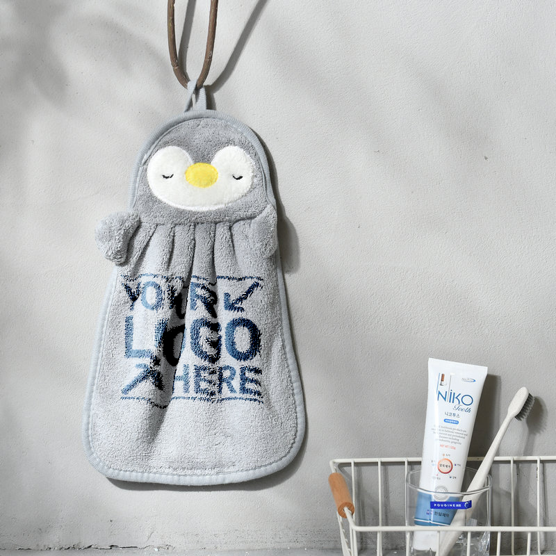 Cute Fuzzy Fleece Animal Children Hand Towel 3
