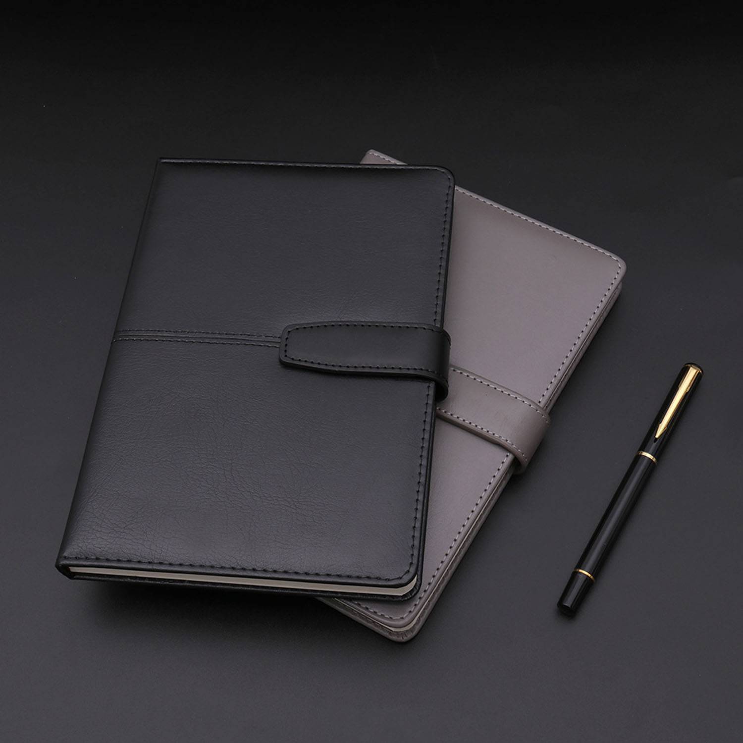 PU Leather Hardcover Refillable 6 Rings Office Notebook 7