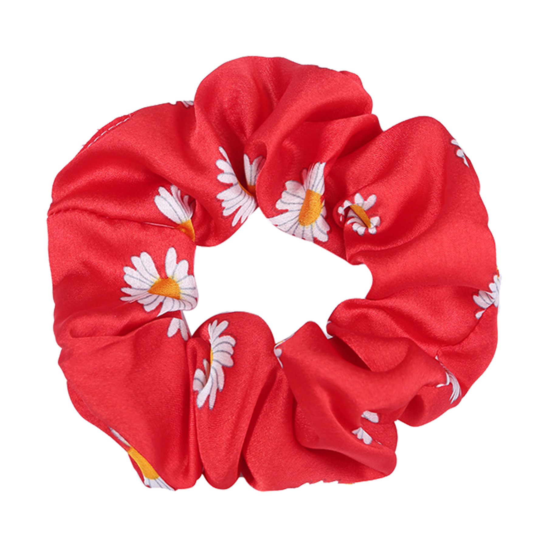 Full Color Printed Satin Silk Hair Scrunchies 17