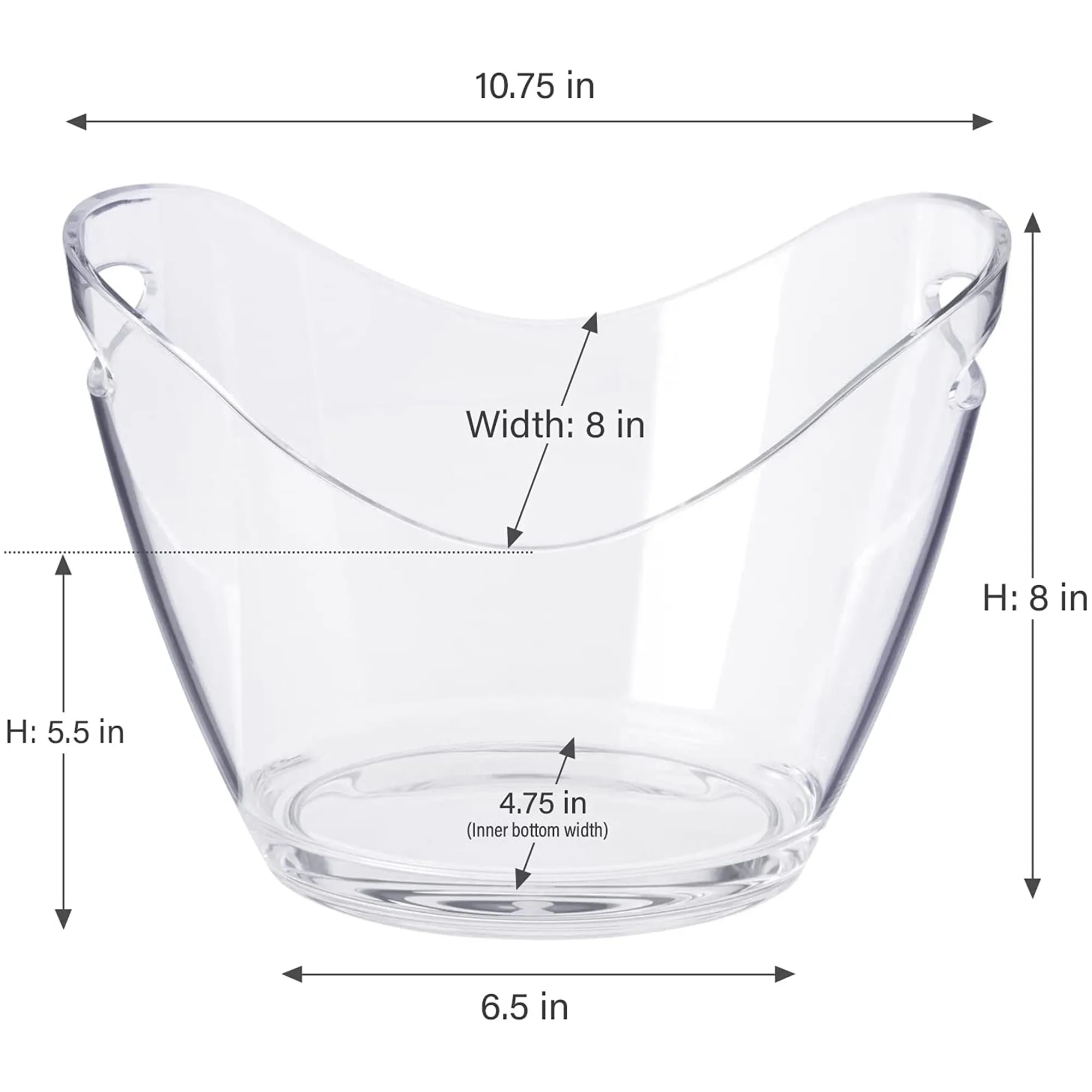 4 liters Clear Beer Bucket MOQ 10 PCS 5