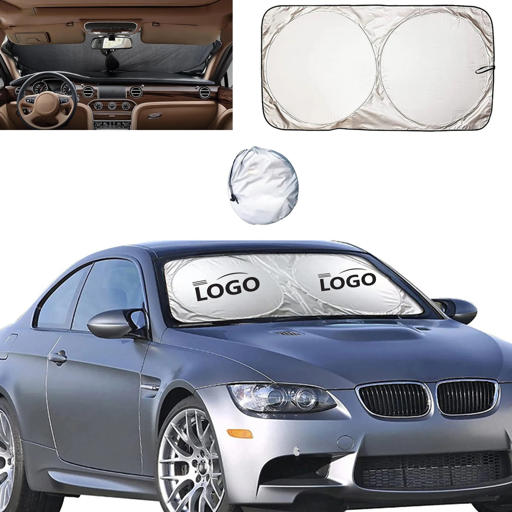 Foldable Silver Car Sun Shade 2