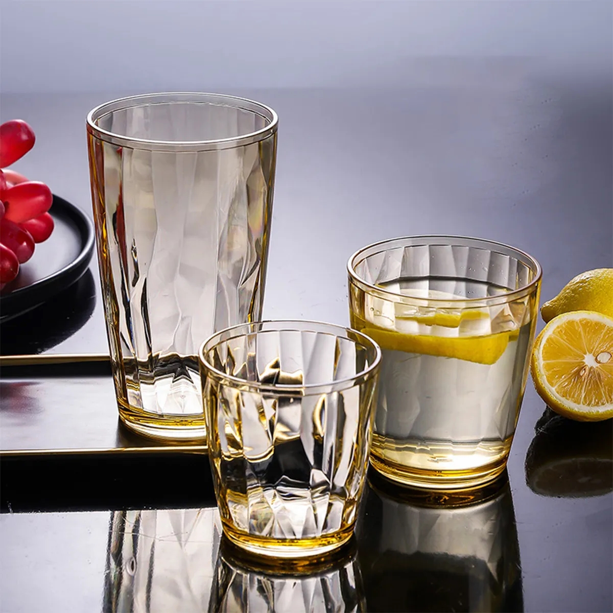 Acrylic Plastic Dishwasher Safe Reusable Drinking Glass 3