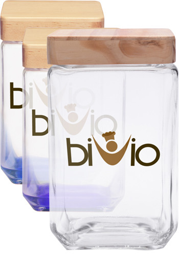 54 oz. Glass Candy Jars with Wooden Lid