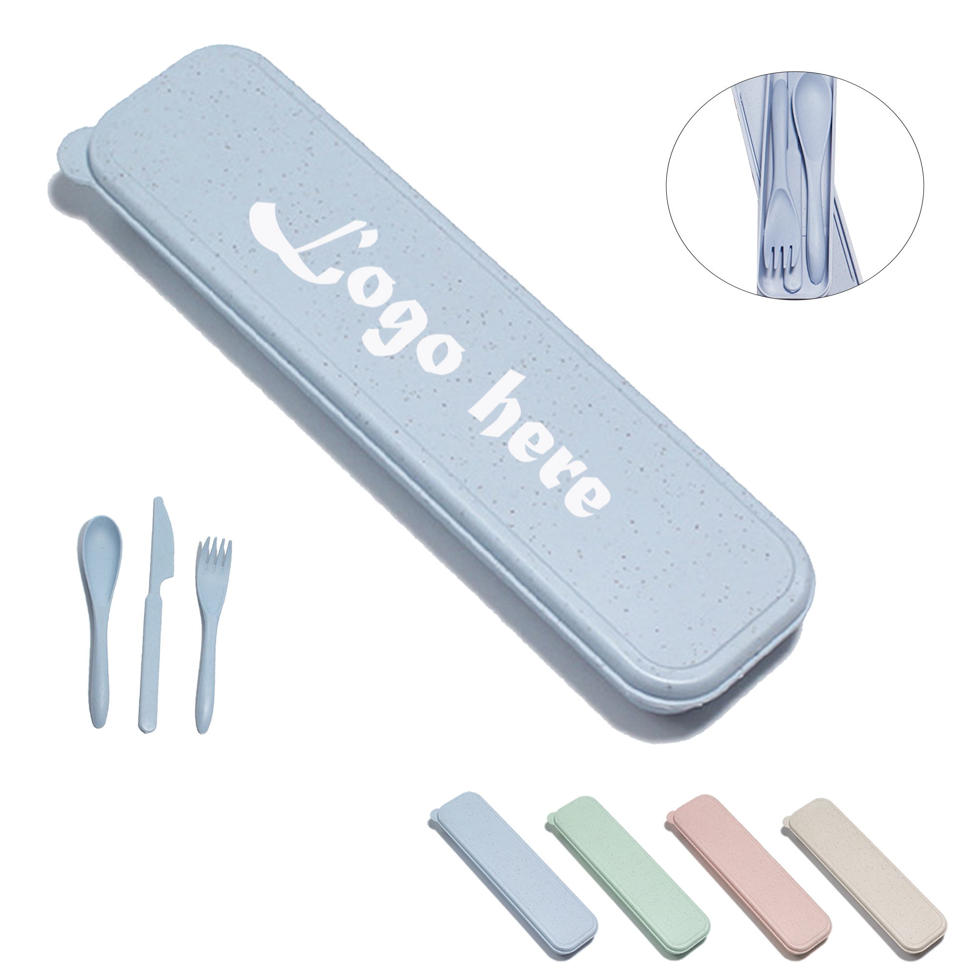 Wheat Straw Portable Tableware Set 2