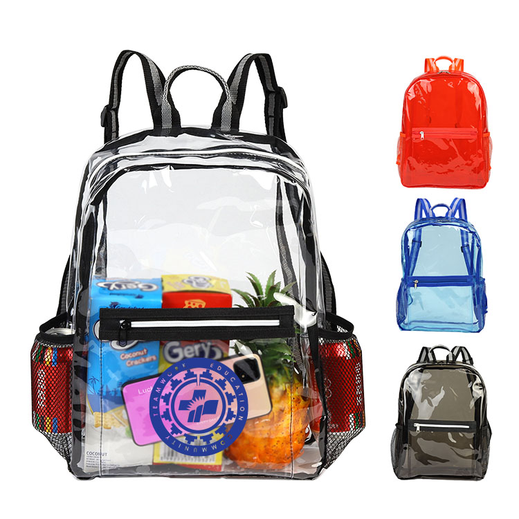 Clear Zipper Backpack with Front Pocket 4