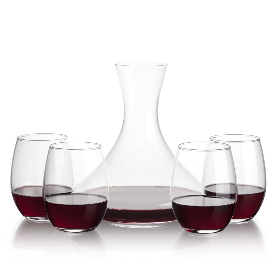 Senderwood Carafe & Stanford Stemless Wine 8