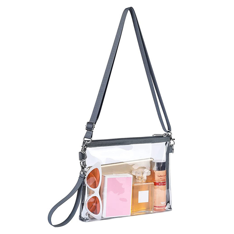 Transparent PVC Messenger Bag Waterproof Stadium Storage Bag 4