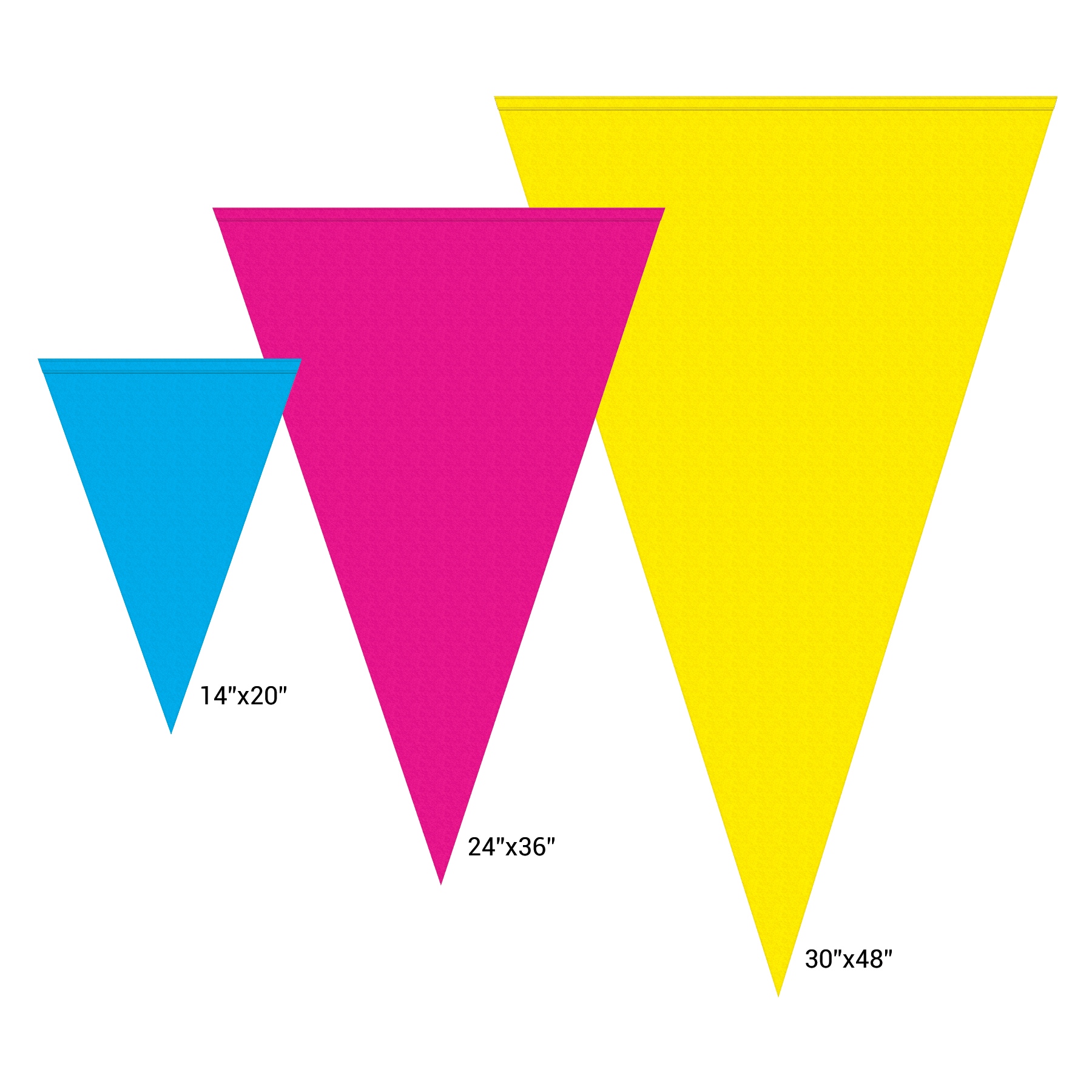 24" x 36" Vertical Triangle Shaped Felt Banner 11