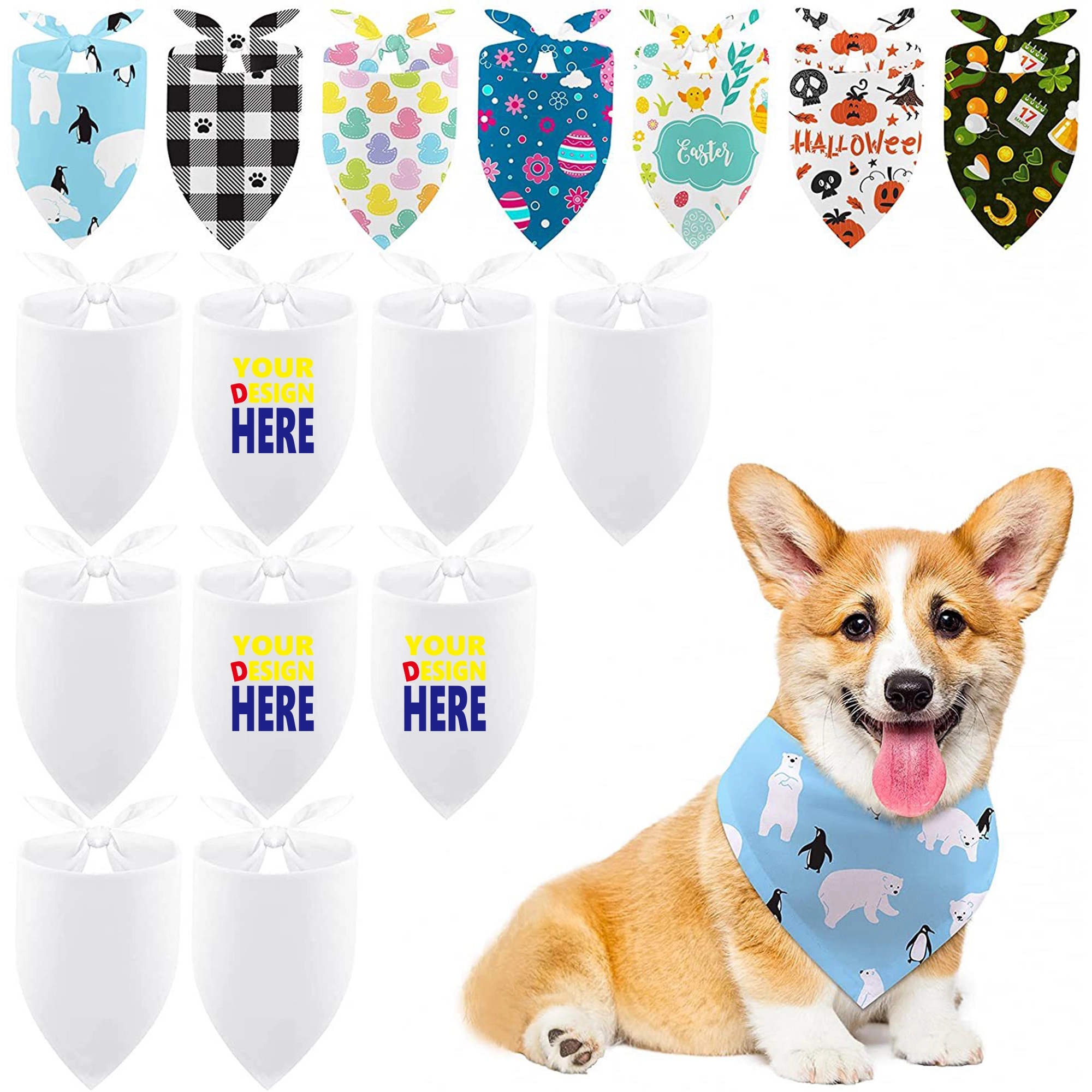 Sublimation Pet Triangular Scarf Kerchief MOQ50 5