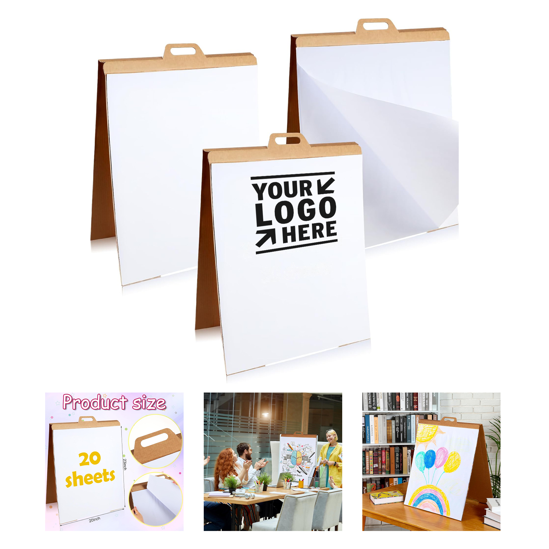 20" x 23" 20 Sheets Large Sticky Tabletop Easel Pad