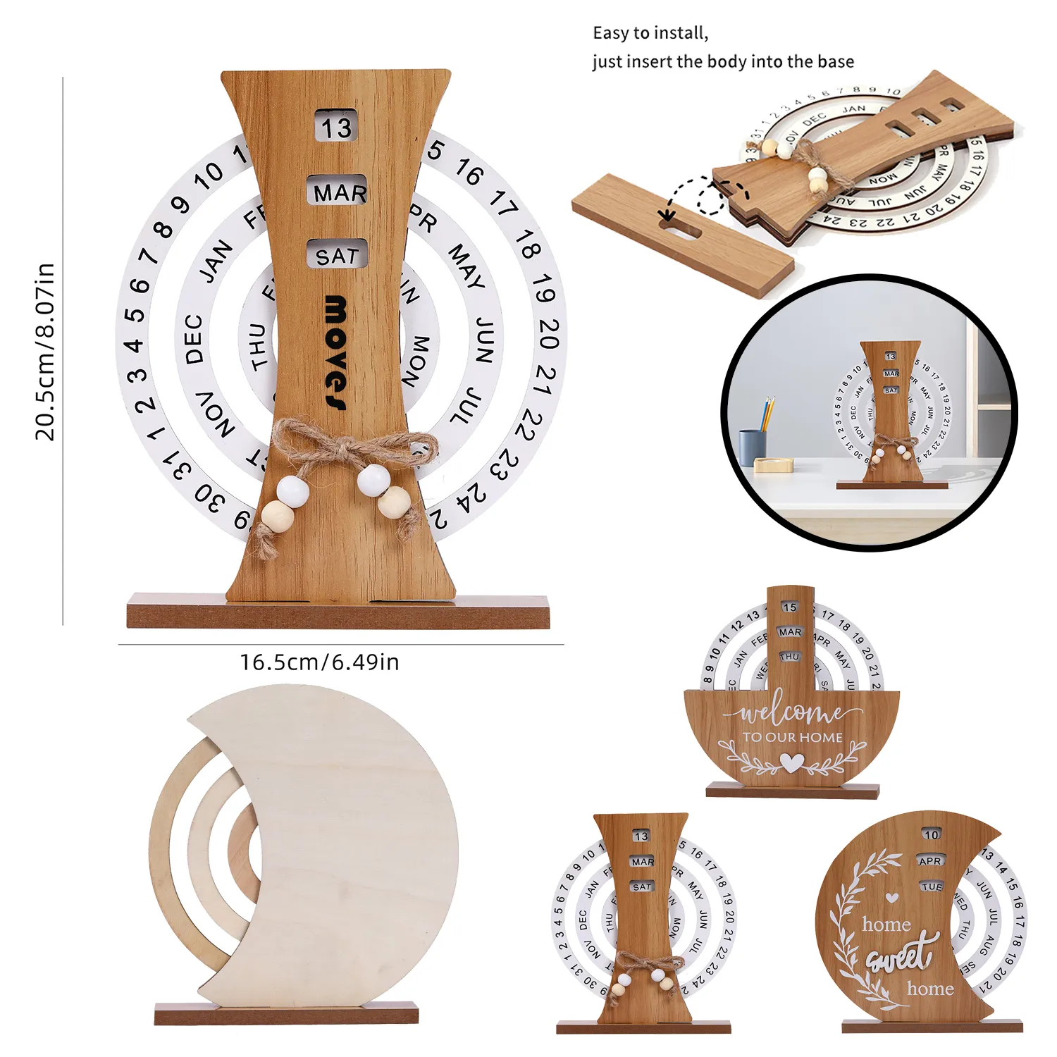 Manually Rtating Desk Calendar 5