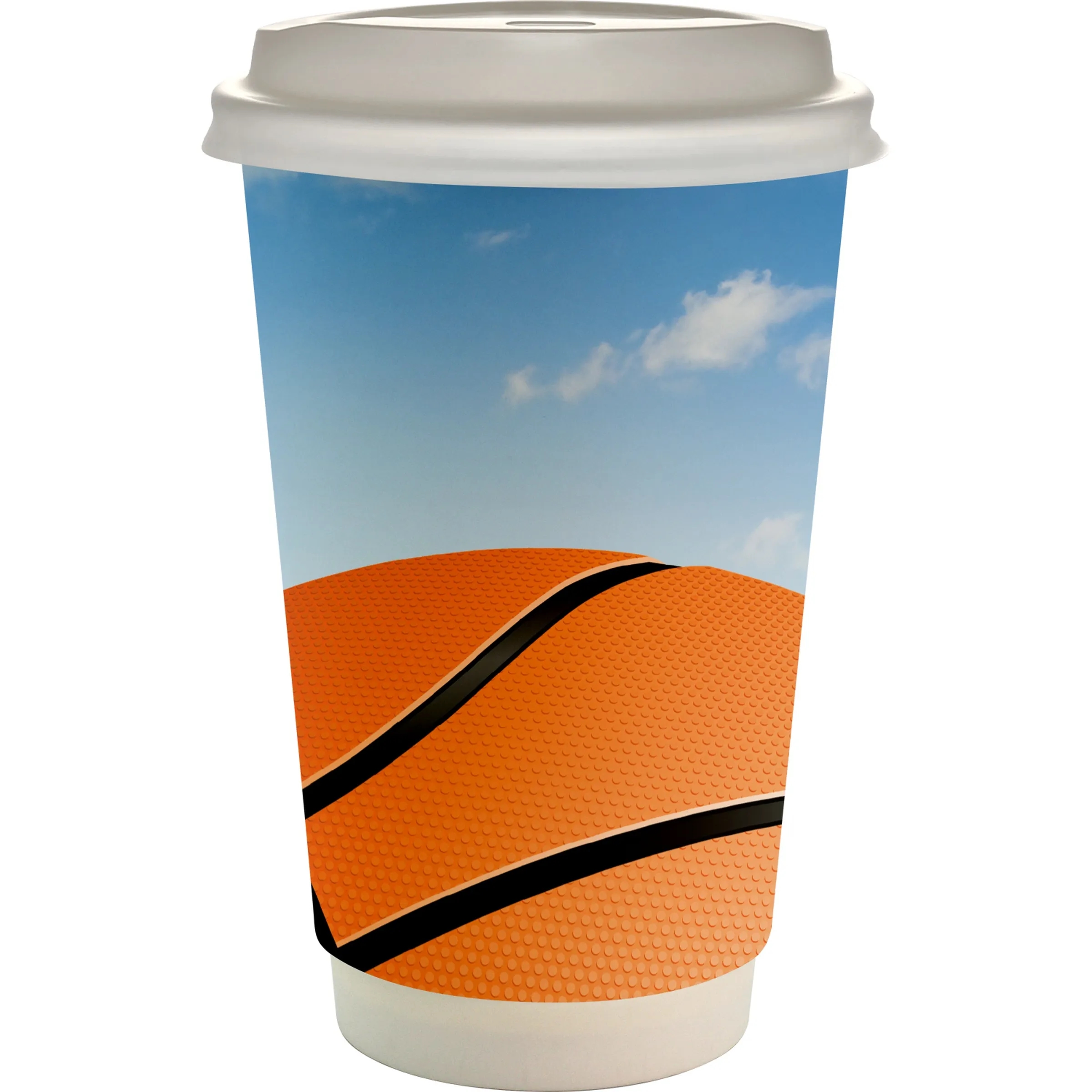 16 oz. Full Color Sporty Paper Cup With Lid 2