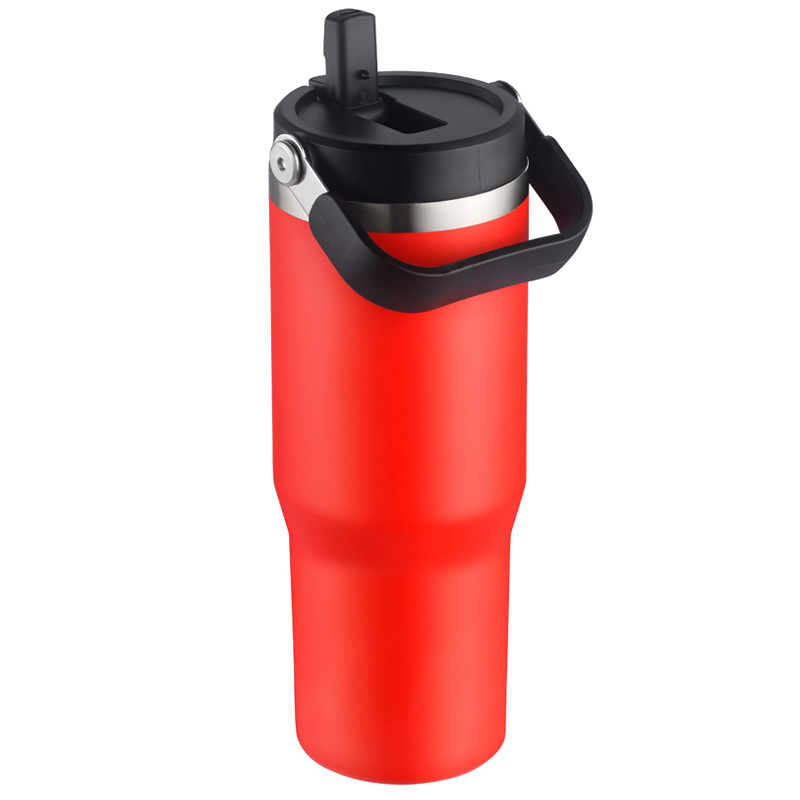 30oz. Vacuum Travel Mug with Carrier Handle 5