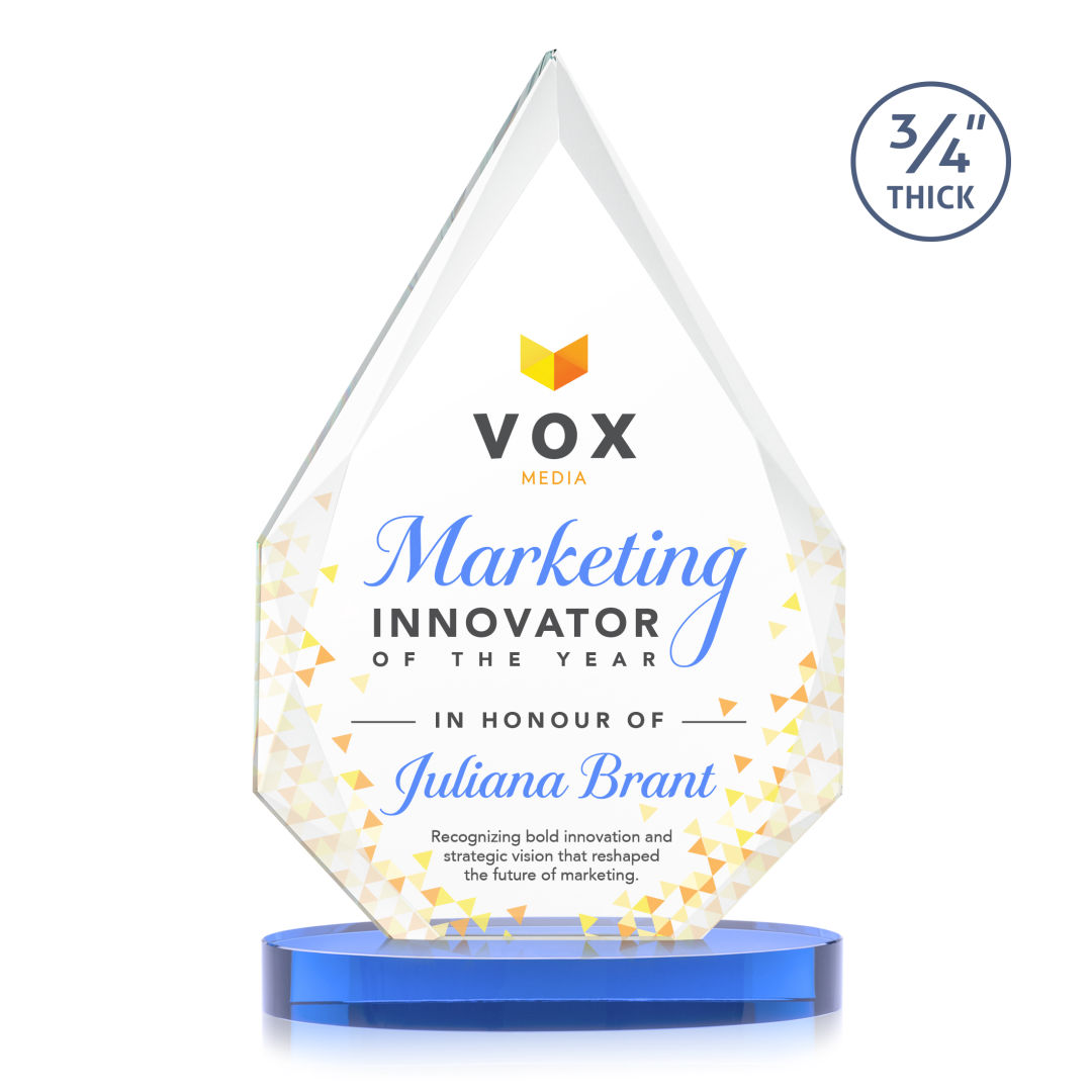 Hawthorne VividPrint™ Award on Alberton Base - Sky Blue 7