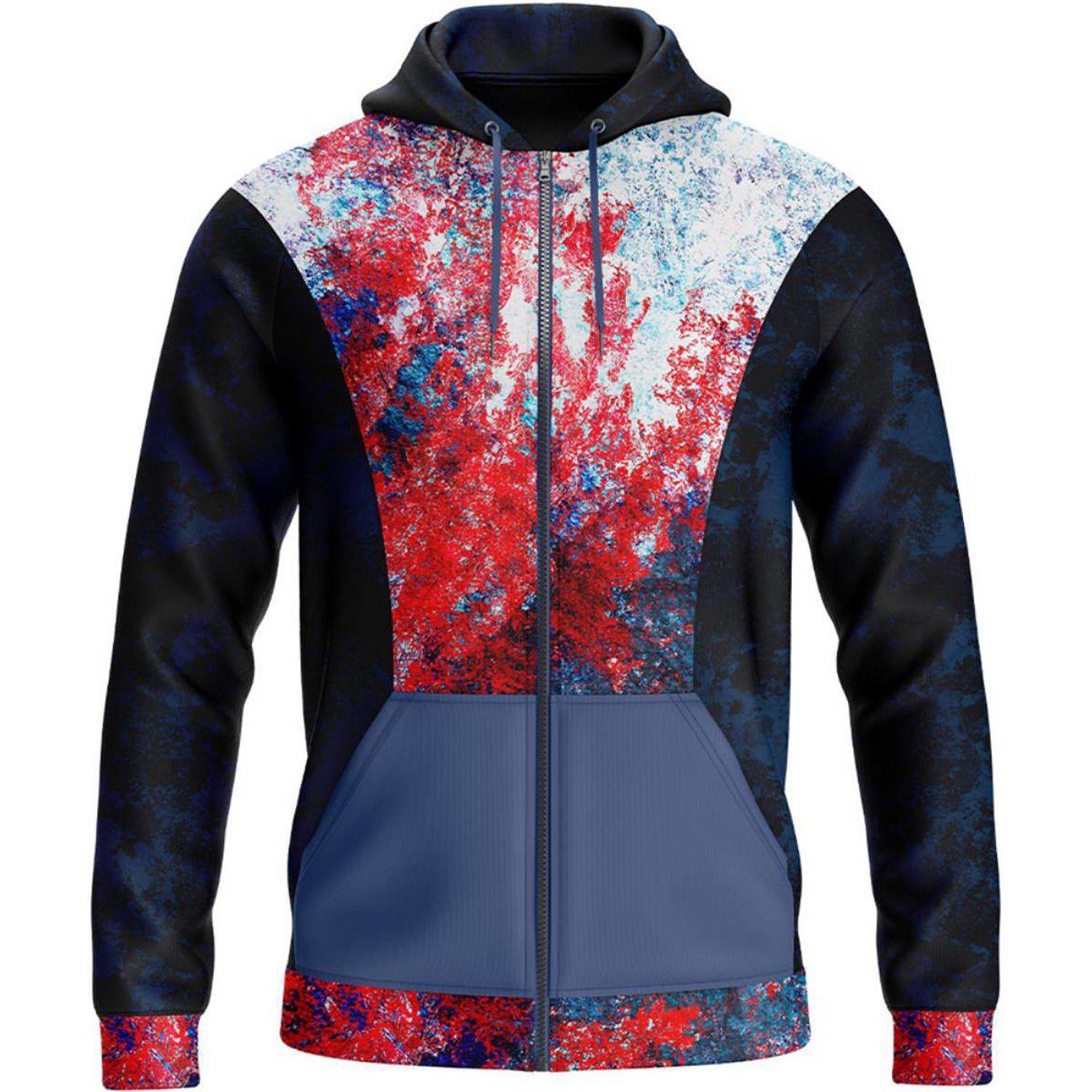 Mossy Oak® Men's 9.4 Oz. Full Zip Hoodie With Kangaroo Pocket 7