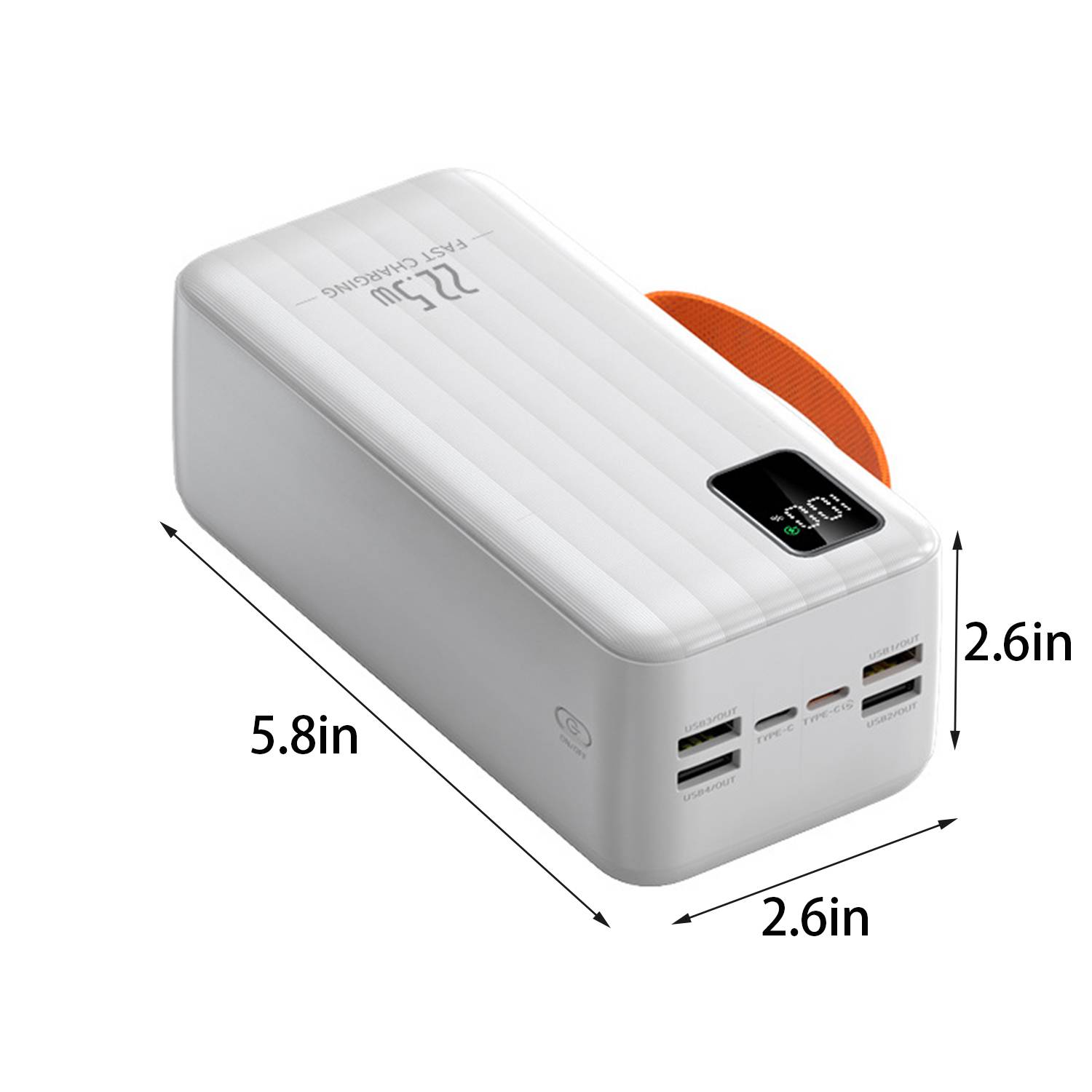 50000mAh Portable Fast Charging Power Bank w/ Built in Cable 6