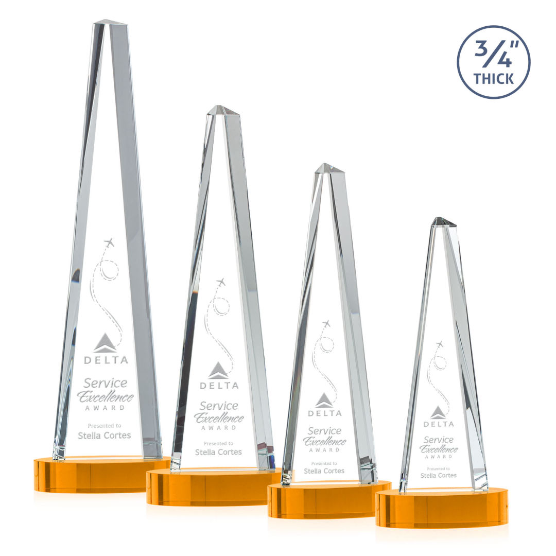 Majestic Tower Award on Alberton Base - Amber 11