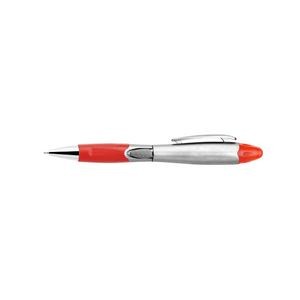 Silver Barrel Pen With Highlighter 15