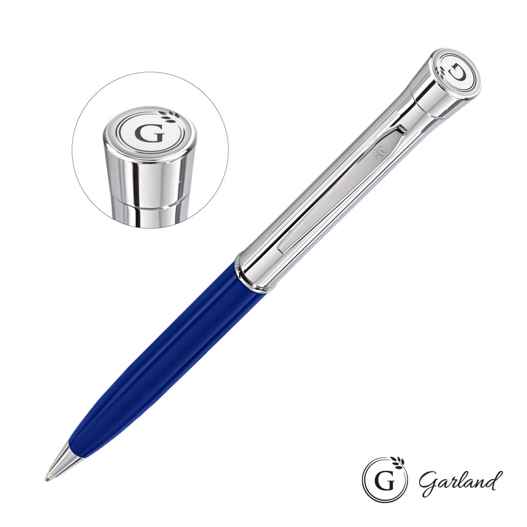 Garland® Monogram Twist Ballpoint Pen - Chrome 6