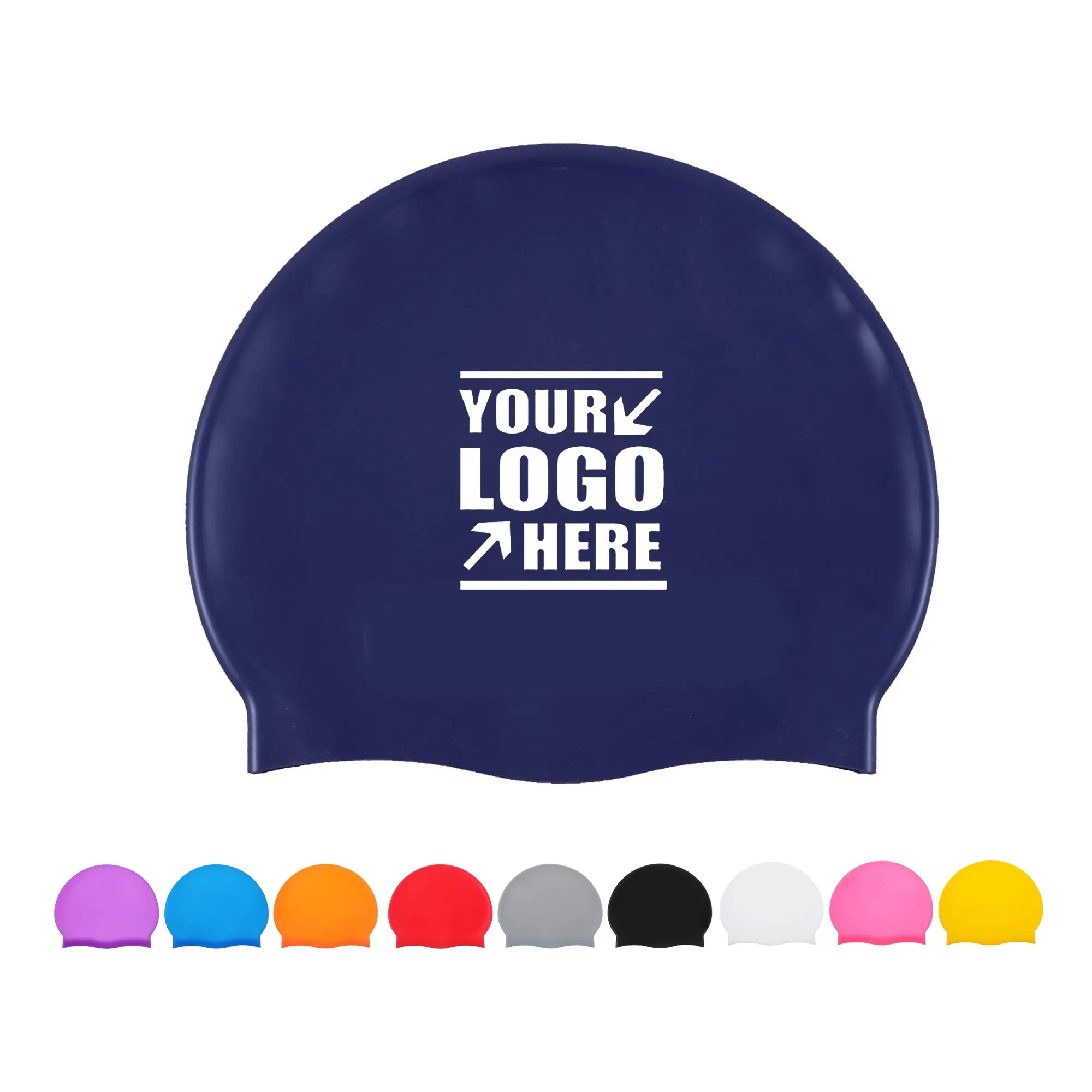 Unisex Silicone Swim Cap For Adults MOQ 20pcs 3