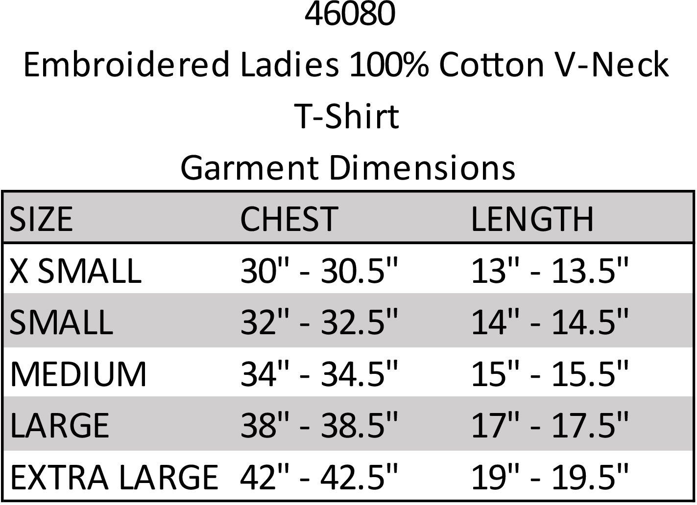 LADIES V-NECK T-SHIRT EMBROIDERED 10