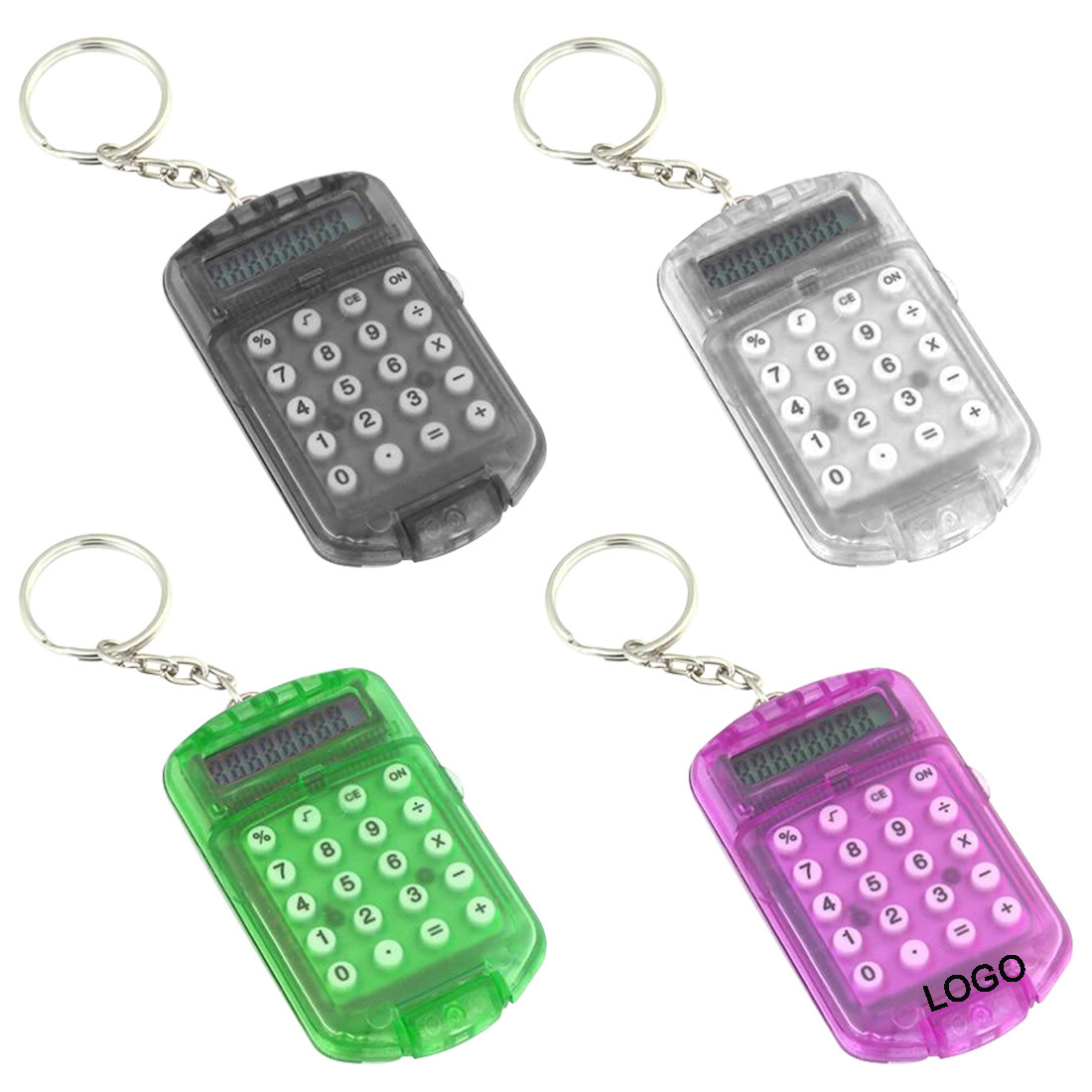 Mini Transparent Calculator with Key Chain 2