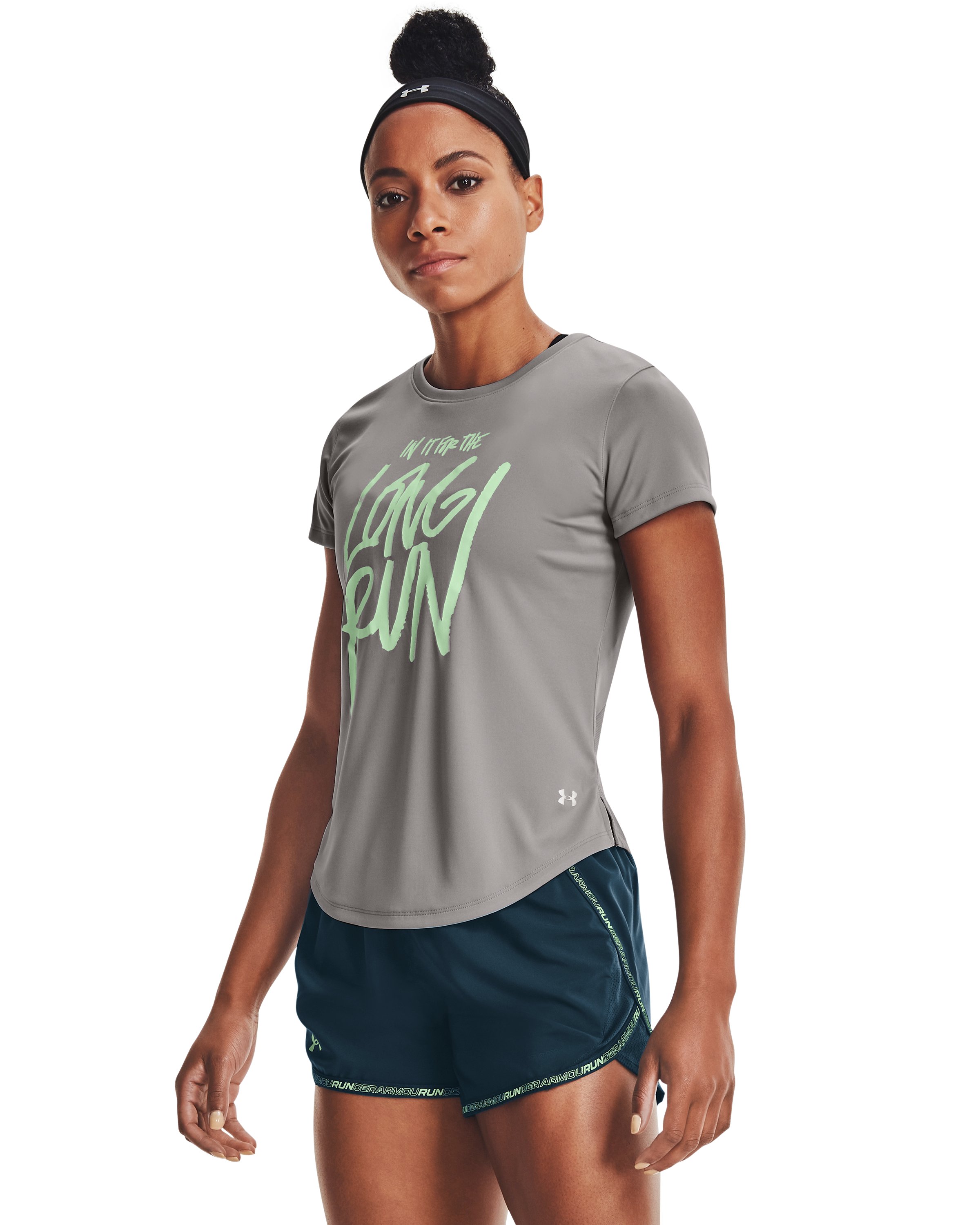 UA Long Run Graphic Women's Short Sleeve 4