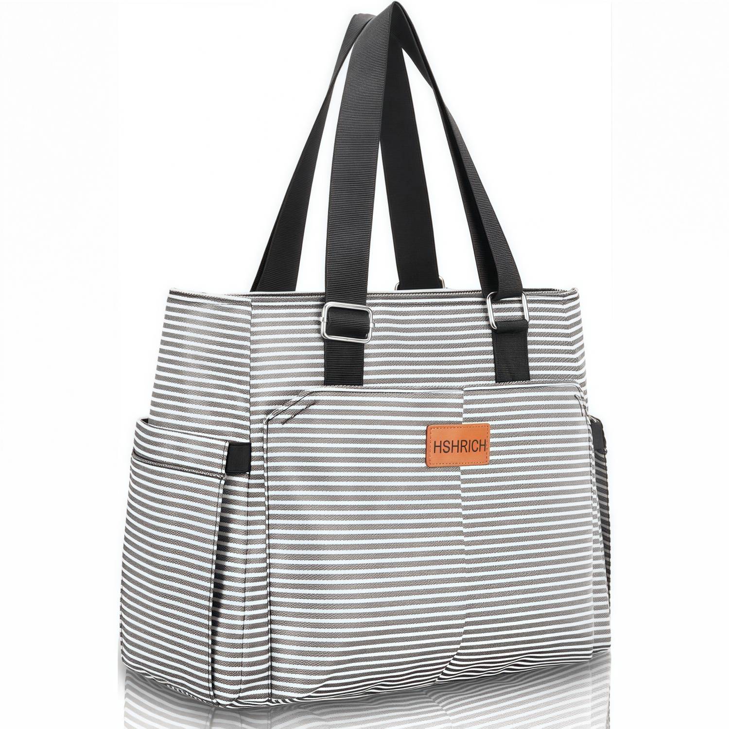 9L Oxford Insulated Cooler Lunch Bag w/ Pockets for Office 2