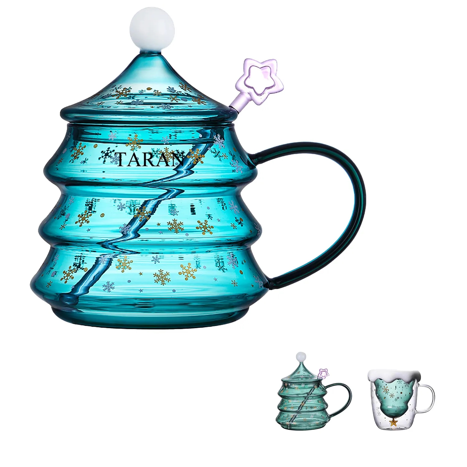 Christmas Tree Glass Coffee Mug 3