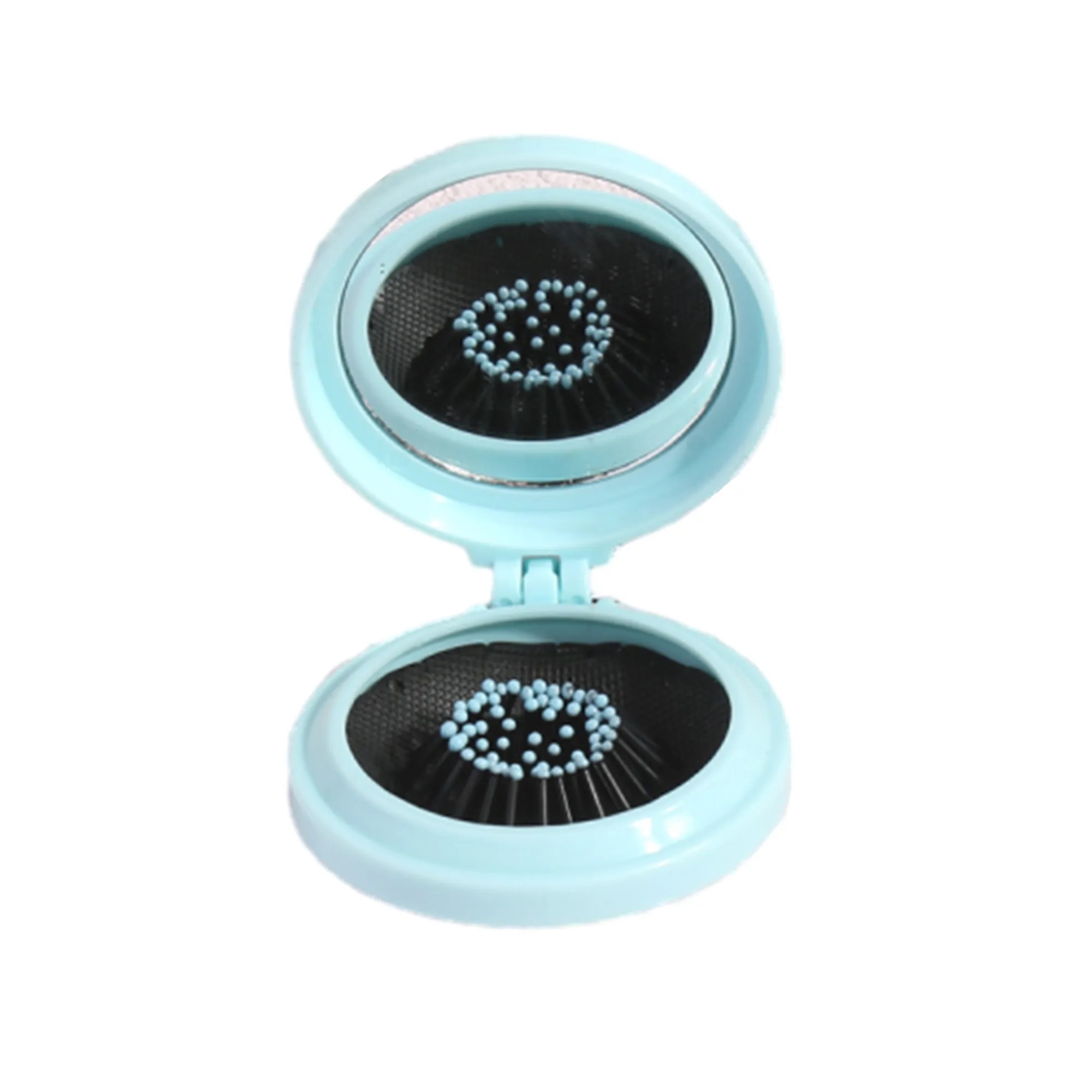 Folding Travel Round  Mirror Hair Comb 6