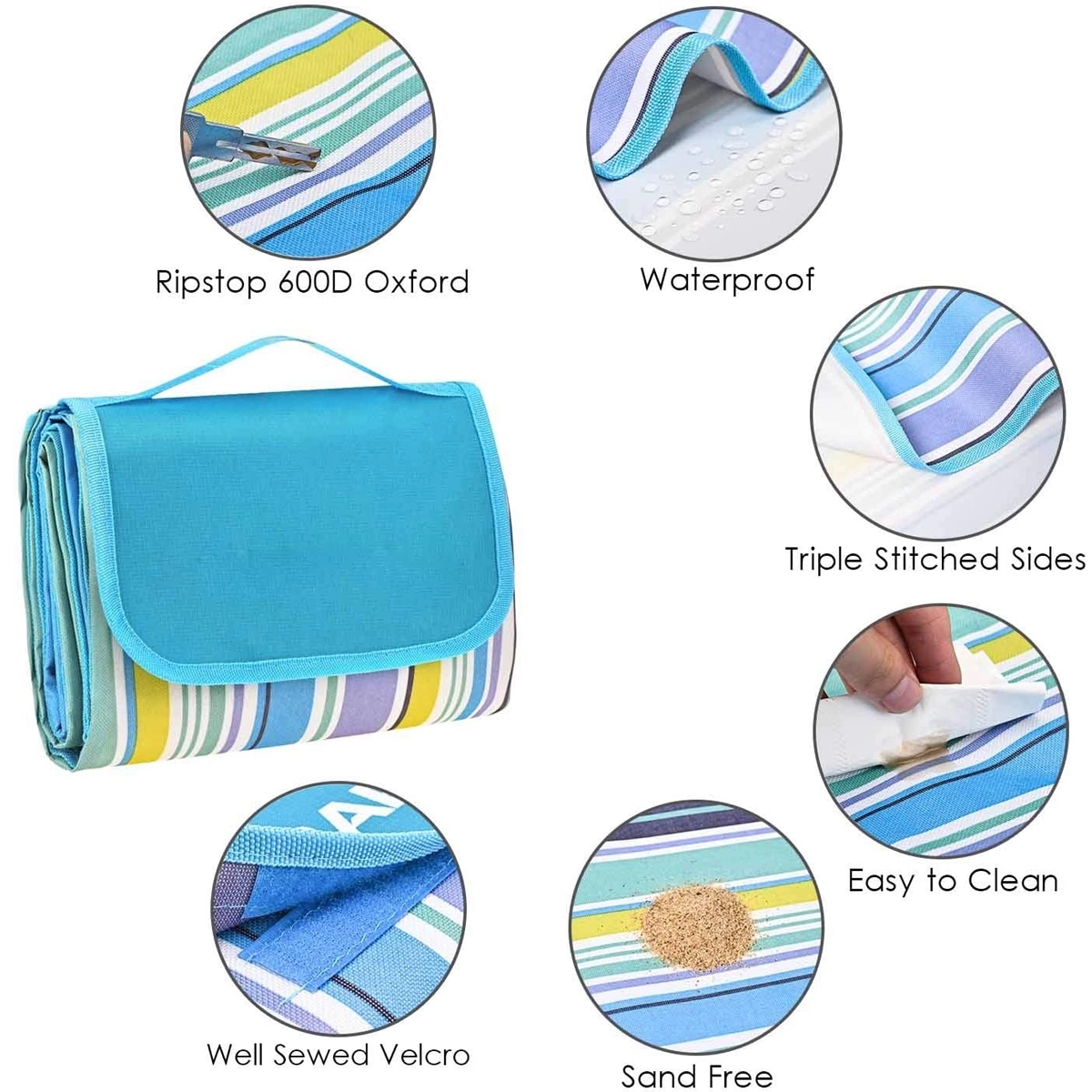 Sandfree Waterproof Outdoor Camping Picnic Beach Blanket 3