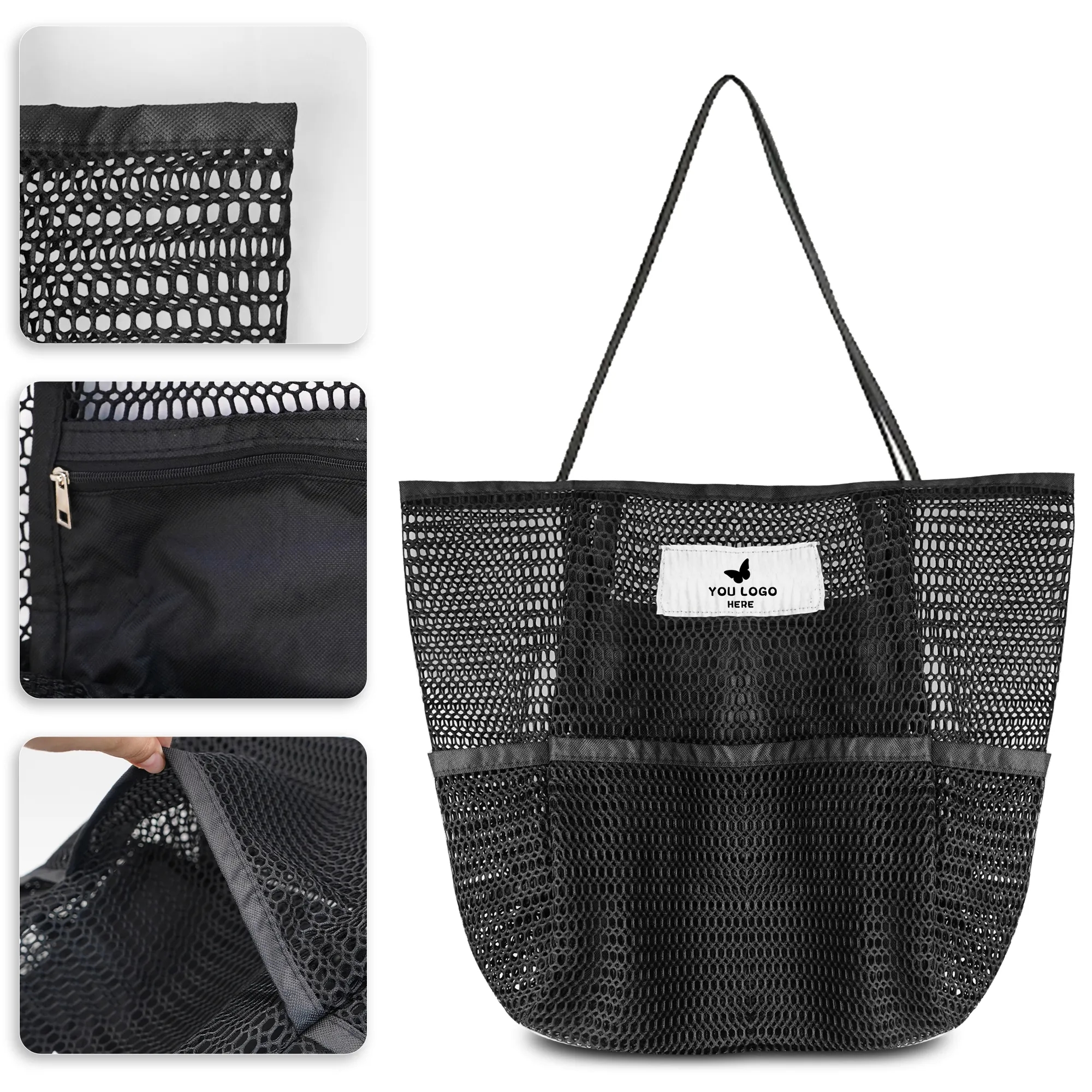 Large Capacity Mesh Beach Tote Bag 3