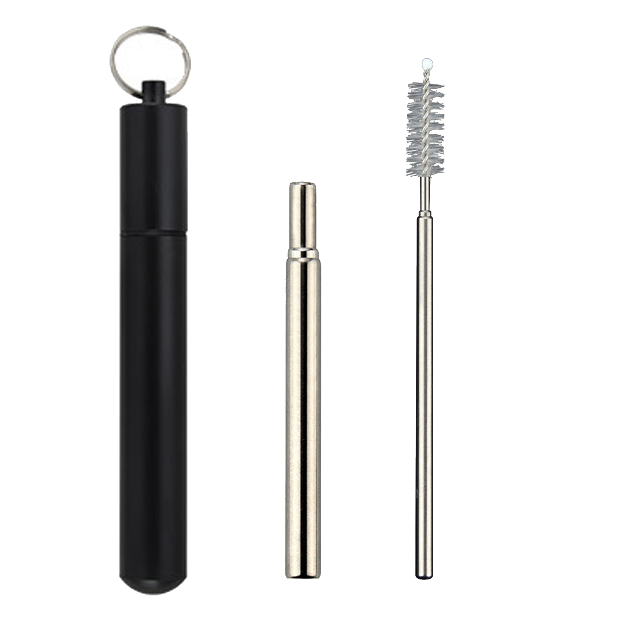 Folding Stainless Steel Straw Kit 10
