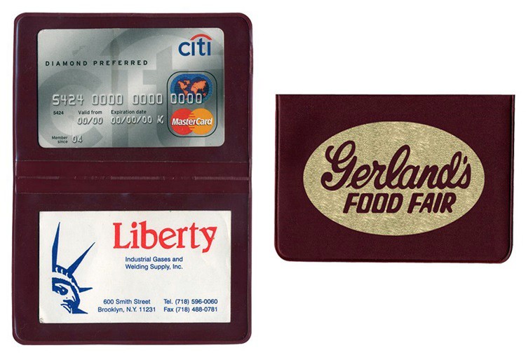 Fold Over Card Case with 2 clear pockets 10