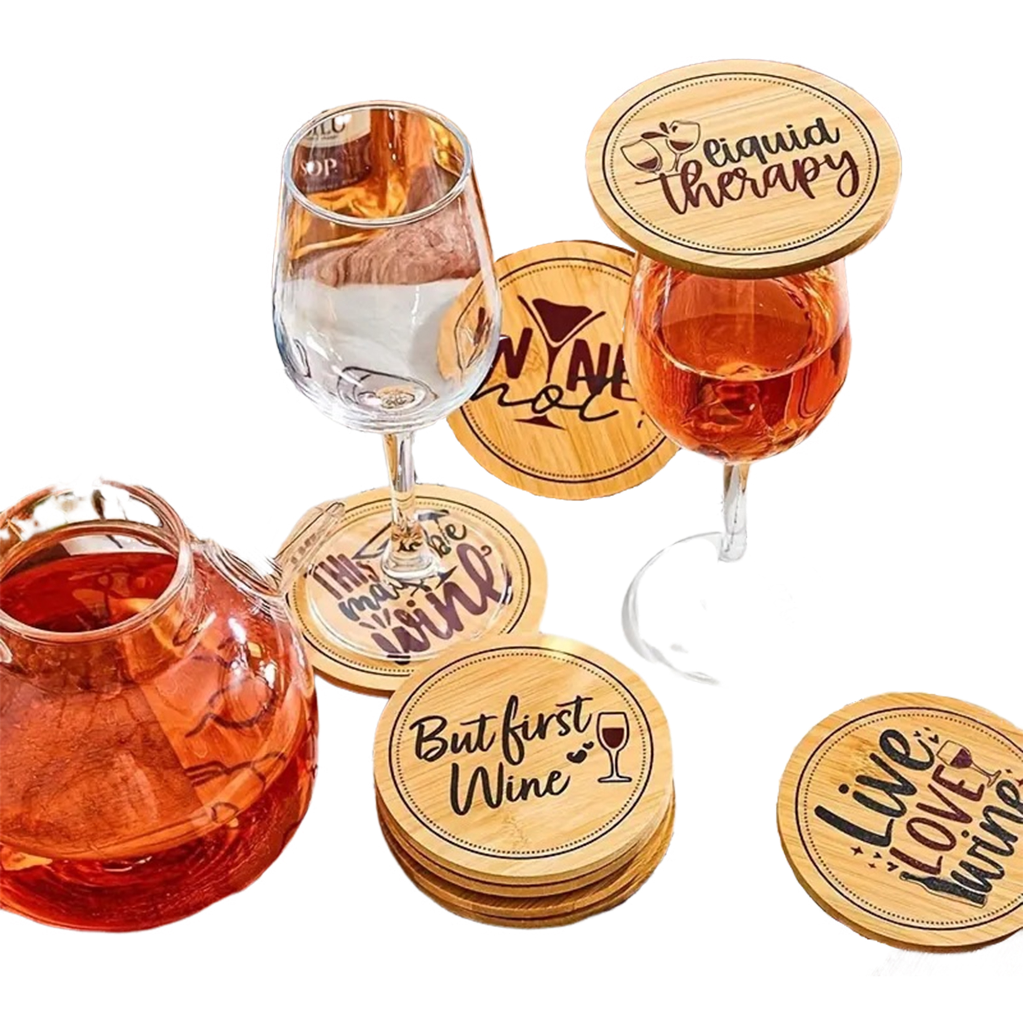 Wooden Cover for Wine Glass 2