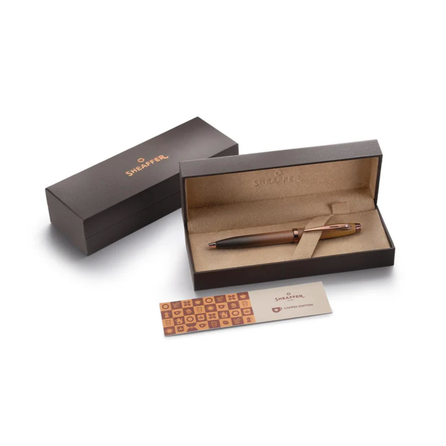 SHEAFFER® 100 Coffee Edition PVD Trim Executive Ballpoint Pen w/ Gift Box 6