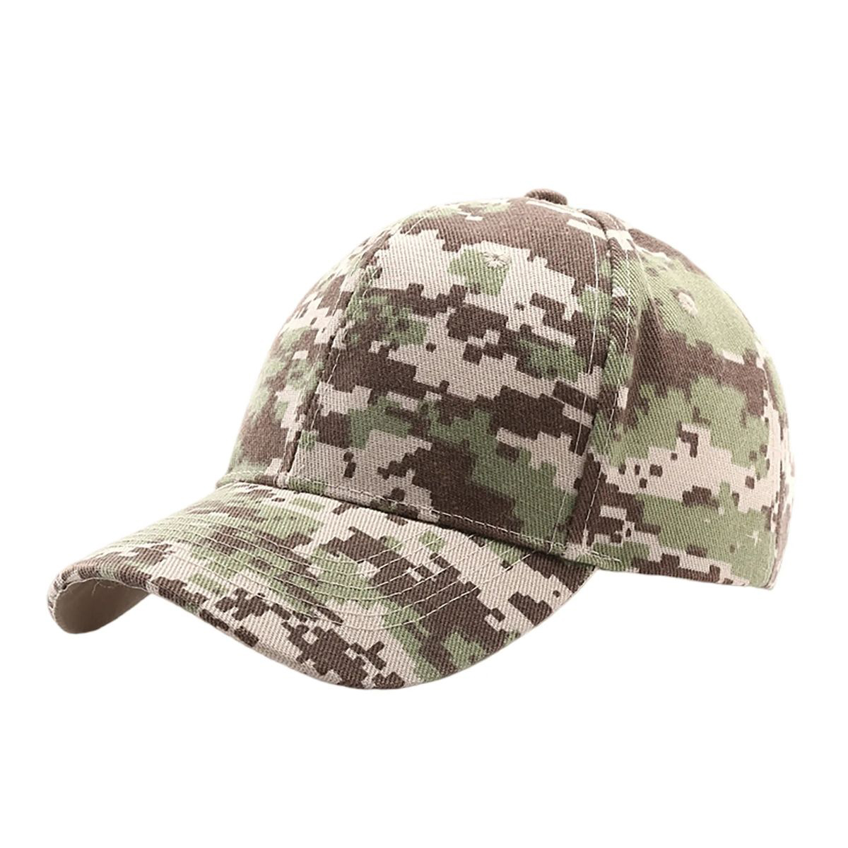 Adjustable Cotton Cap with Camouflage Design 2