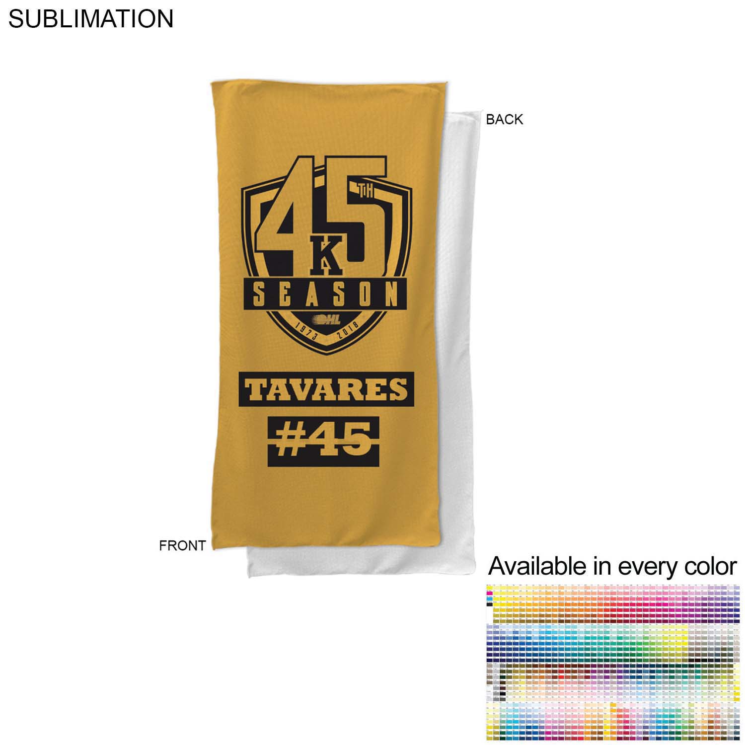 Team Towel in Microfiber Dri-Lite Terry, 22x44, Sublimated Bench, shower towel 3