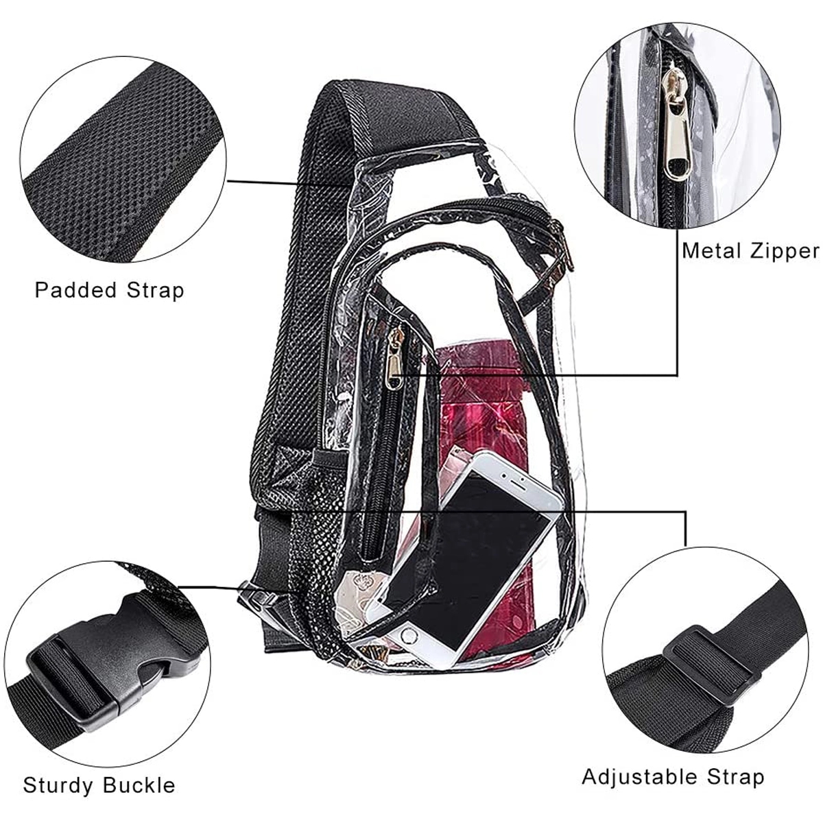 Mini Pvc Crossbody Shoulder Backpack 3