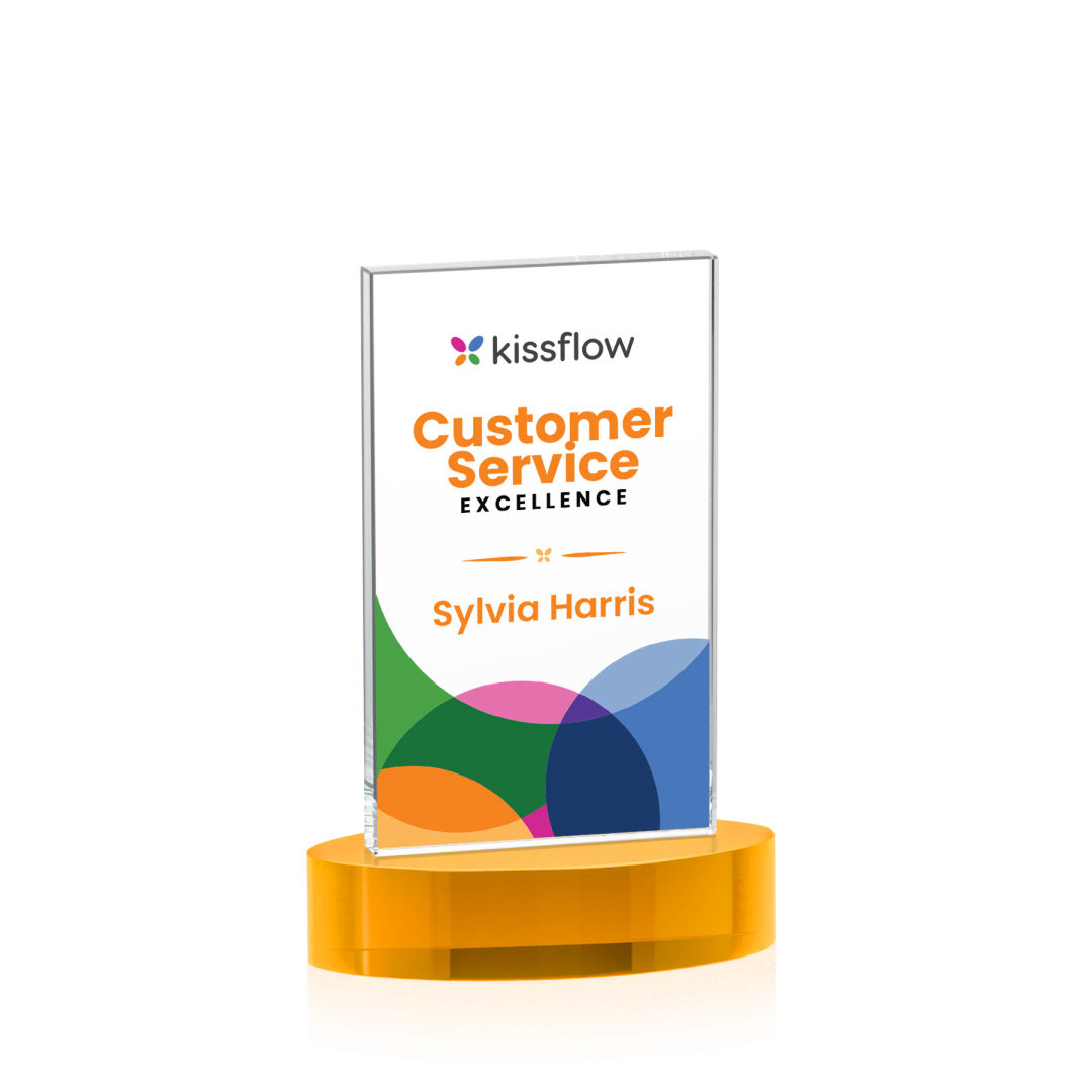 Heathrow VividPrint™ Award on Alberton Base - Amber 3