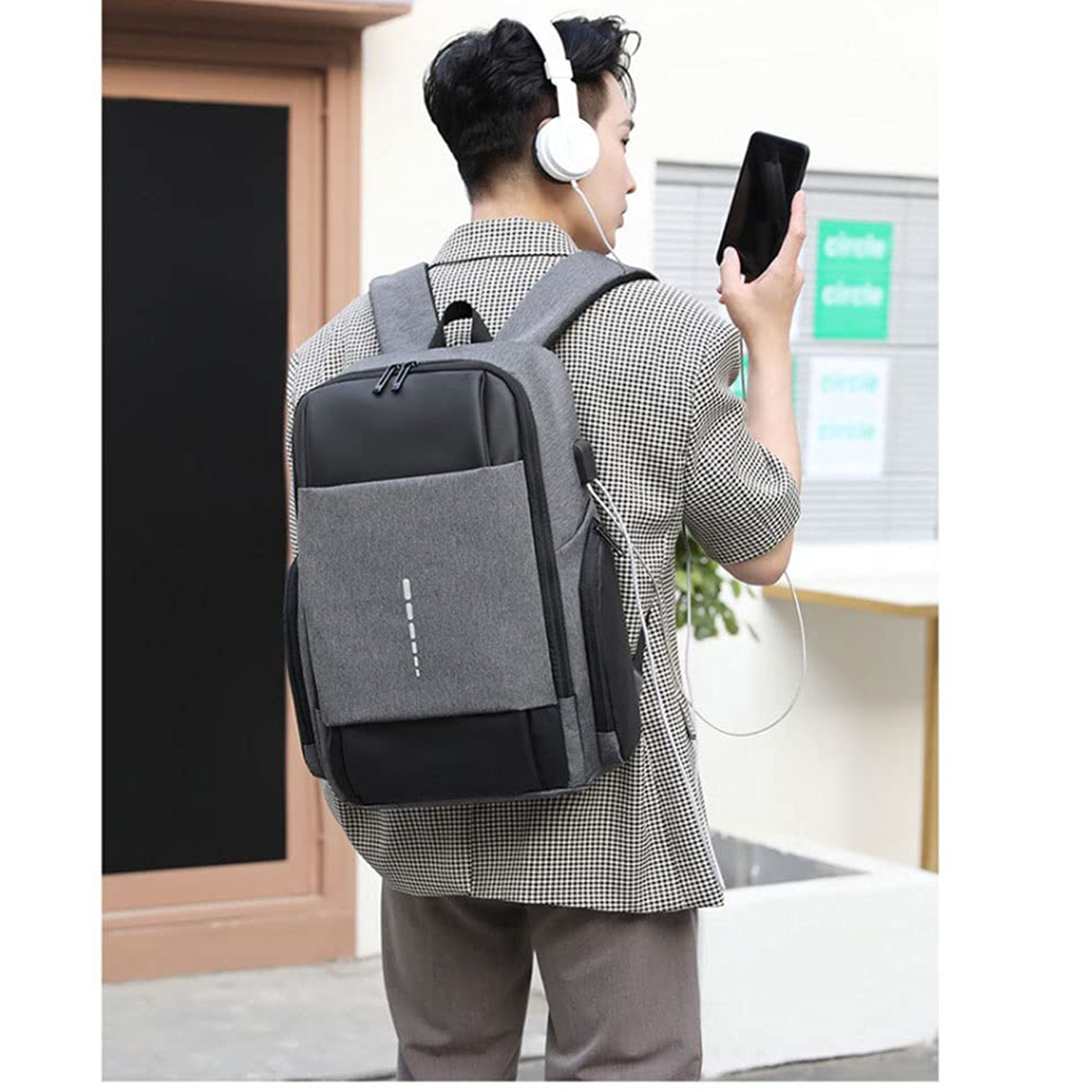 Waterproof Business Laptop Backpack With Charging Port 6
