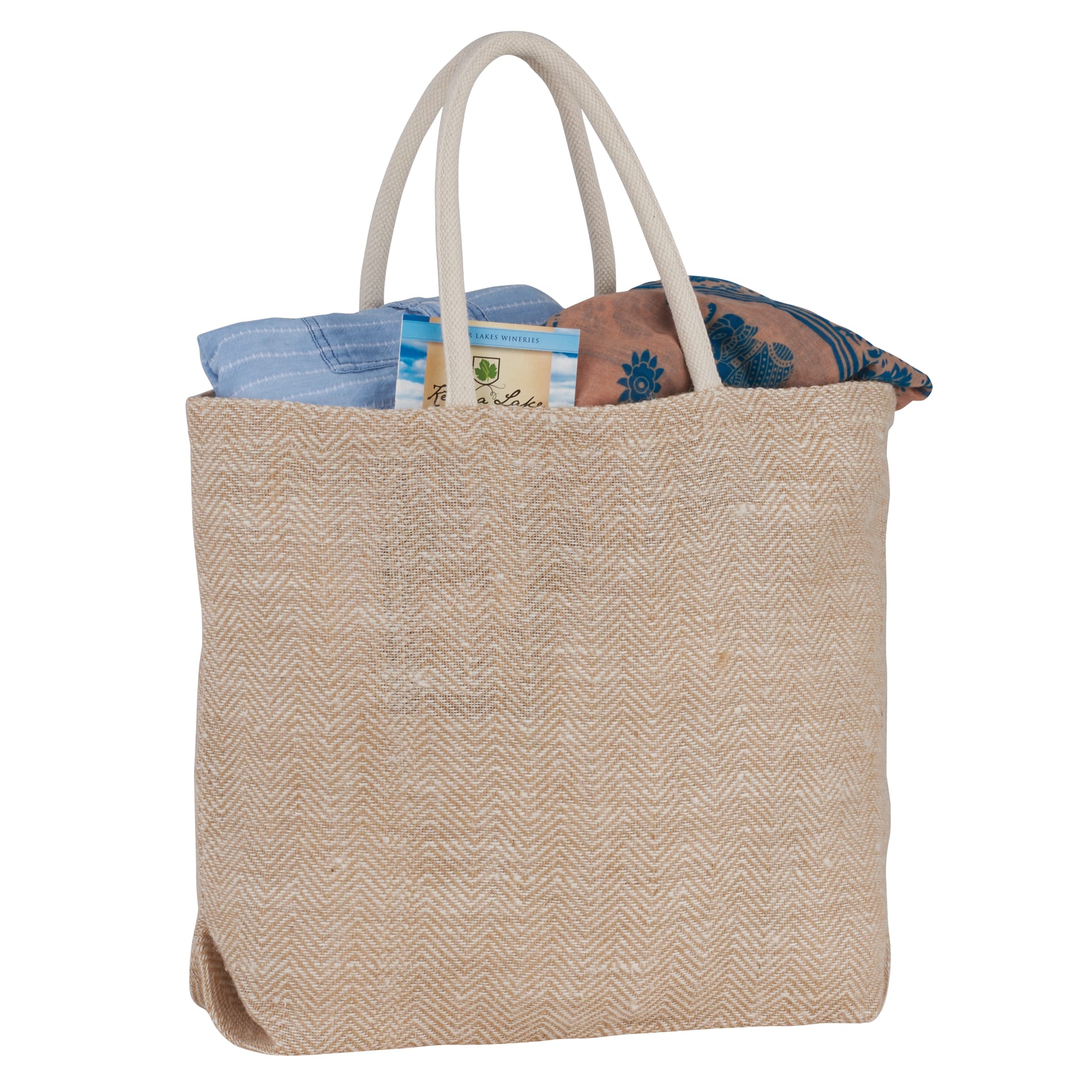 Herringbone Jute Tote 7